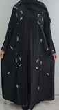 REEM HAND EMBELLISHED ABAYA BLACK