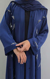 REEM HAND EMBELLISHED ABAYA BLUE