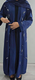 REEM HAND EMBELLISHED ABAYA BLUE