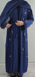 REEM HAND EMBELLISHED ABAYA BLUE