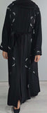 REEM HAND EMBELLISHED ABAYA BLACK