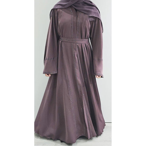 HAYA PURPLE EMBELLISHED ABAYA