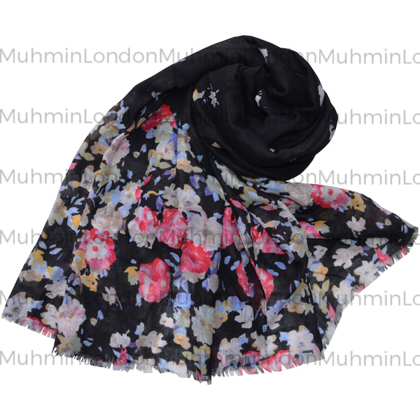 Floral Print Hijab - Muhmin1