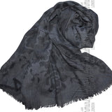 Premium Self Print Hijab (Dark Grey) - Muhmin1