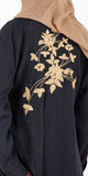 Madiha Floral Embroidered Kimono (Black) - Muhmin1