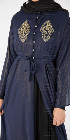 Saara Shimmer Kimono (Navy) - Muhmin1