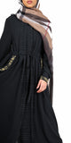 Zaynah Pleated Abaya (Black) - Muhmin1